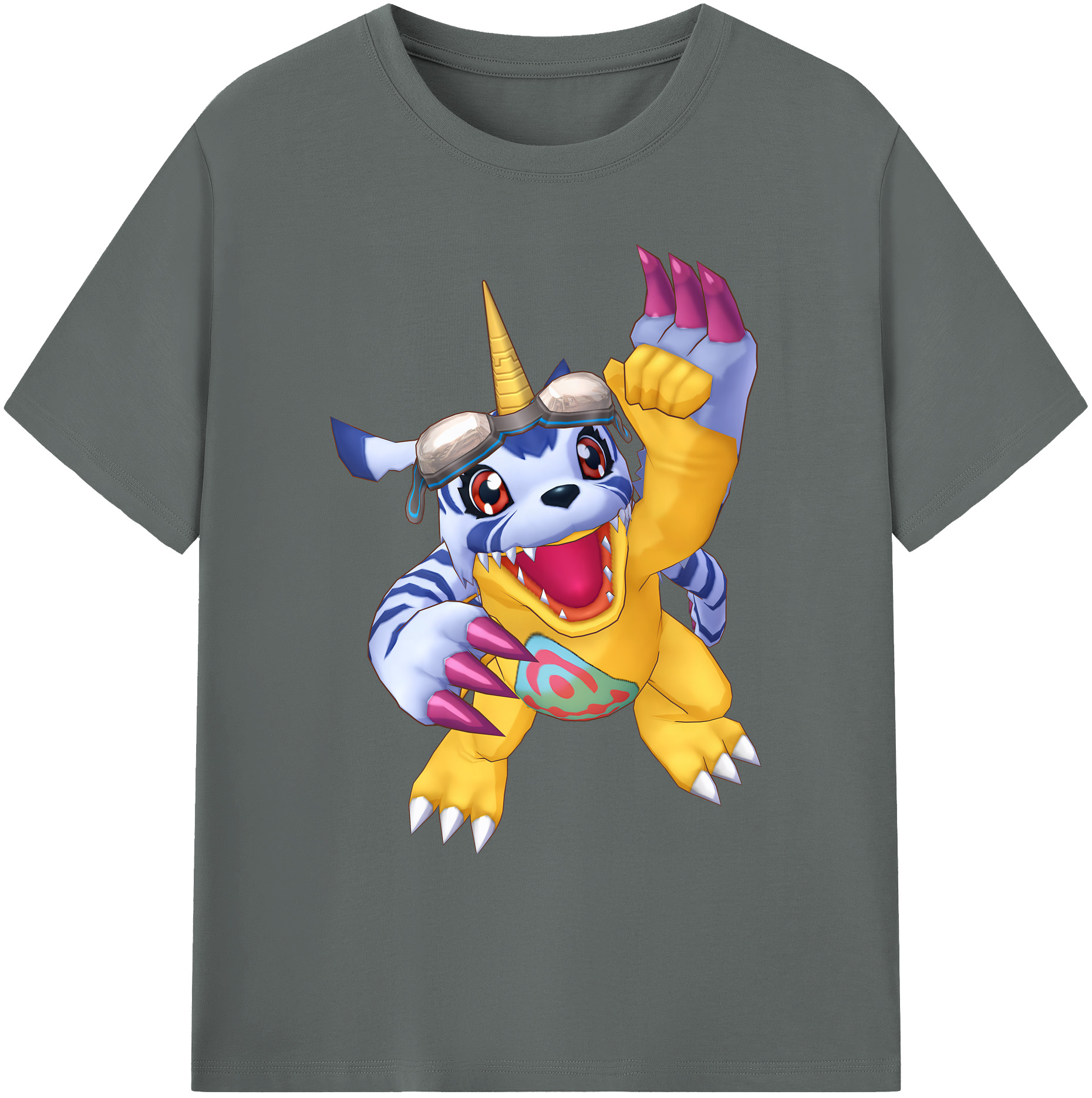 （画像用） Digimon デジタルモンスター/デジモン 綿100％ メンズ半袖Tシャツ｜肌触りやわらか＆通気性